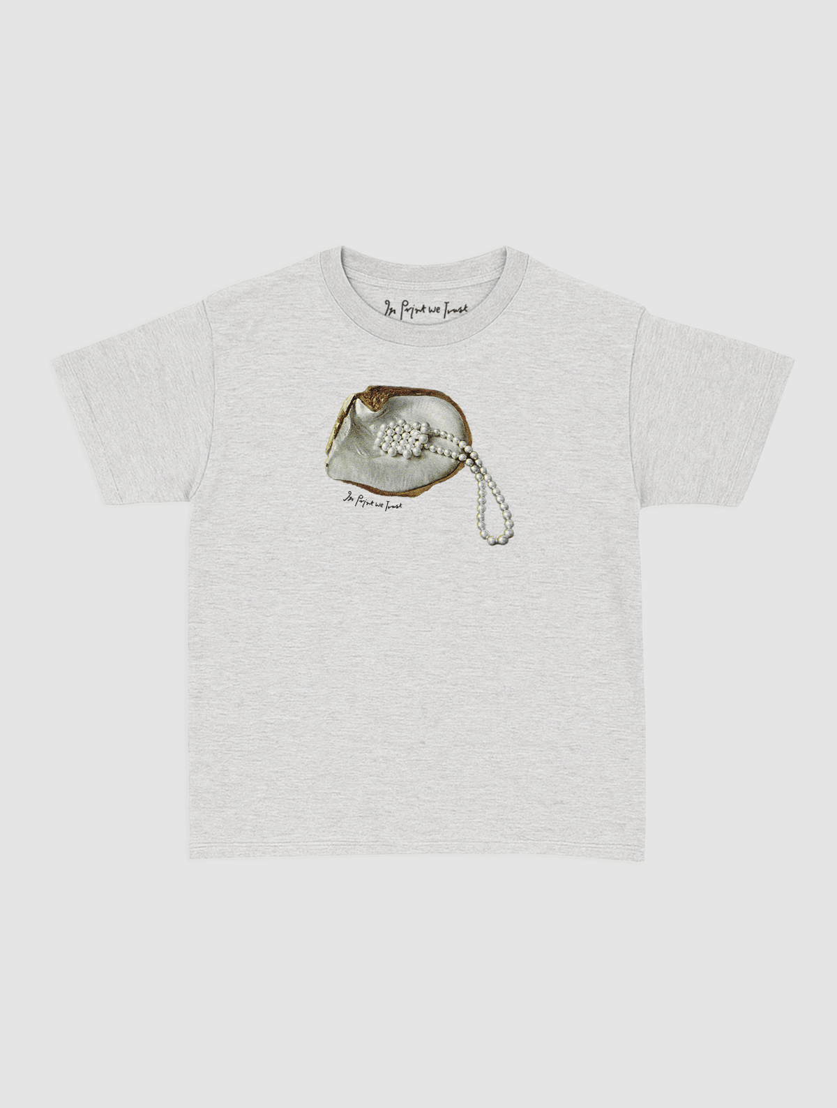 clutching my pearls baby tee - In Print We Trust