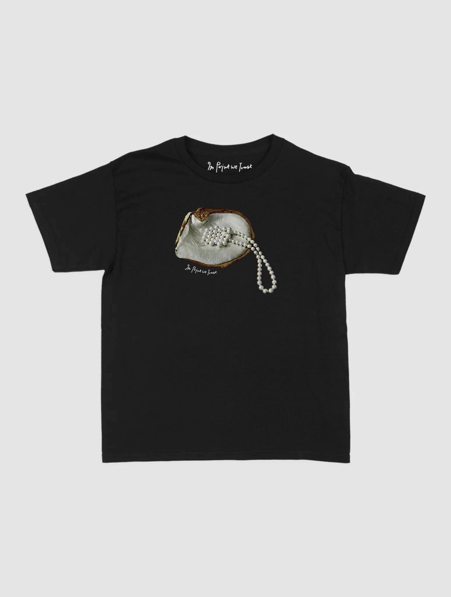 clutching my pearls baby tee - In Print We Trust