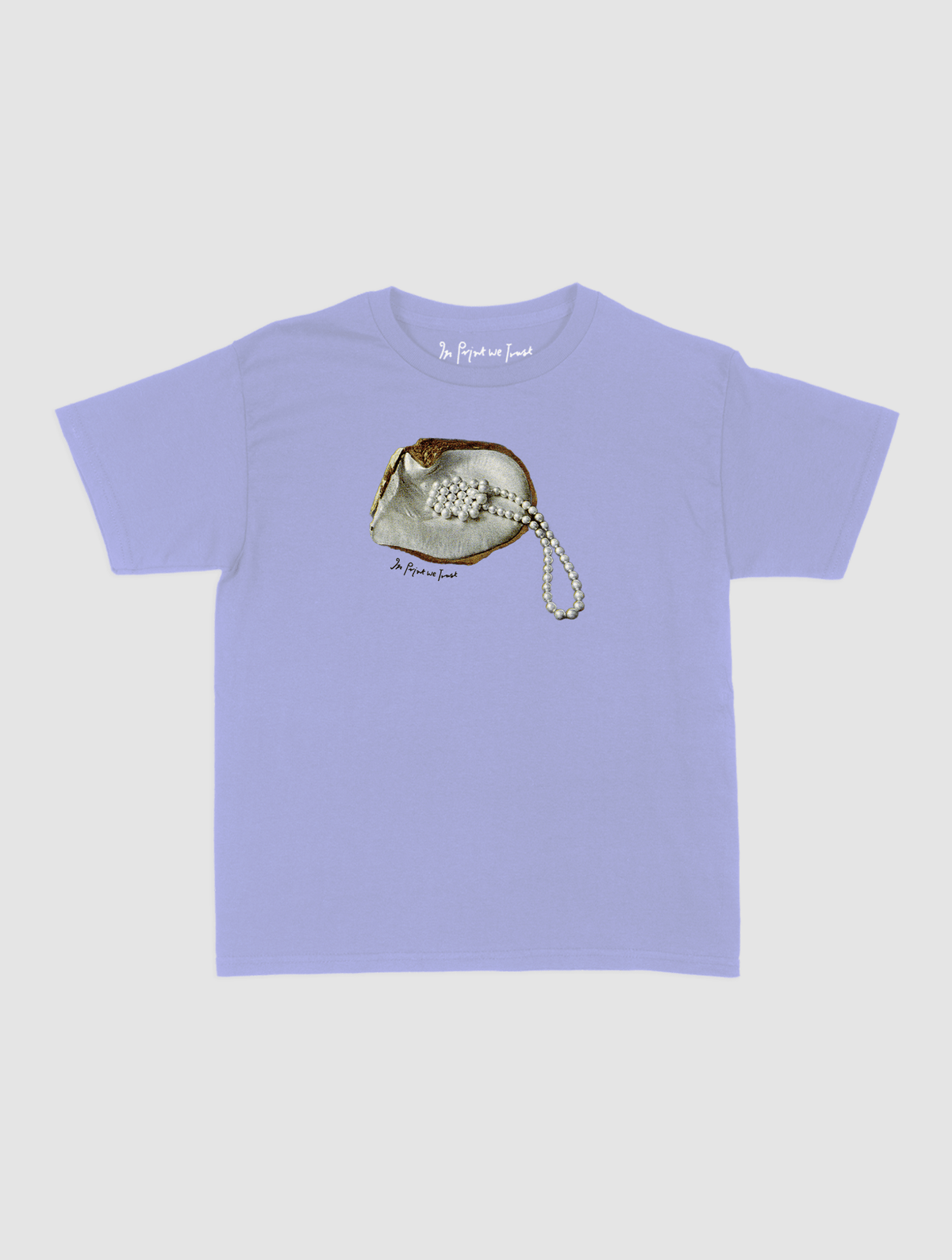 clutching my pearls baby tee - In Print We Trust