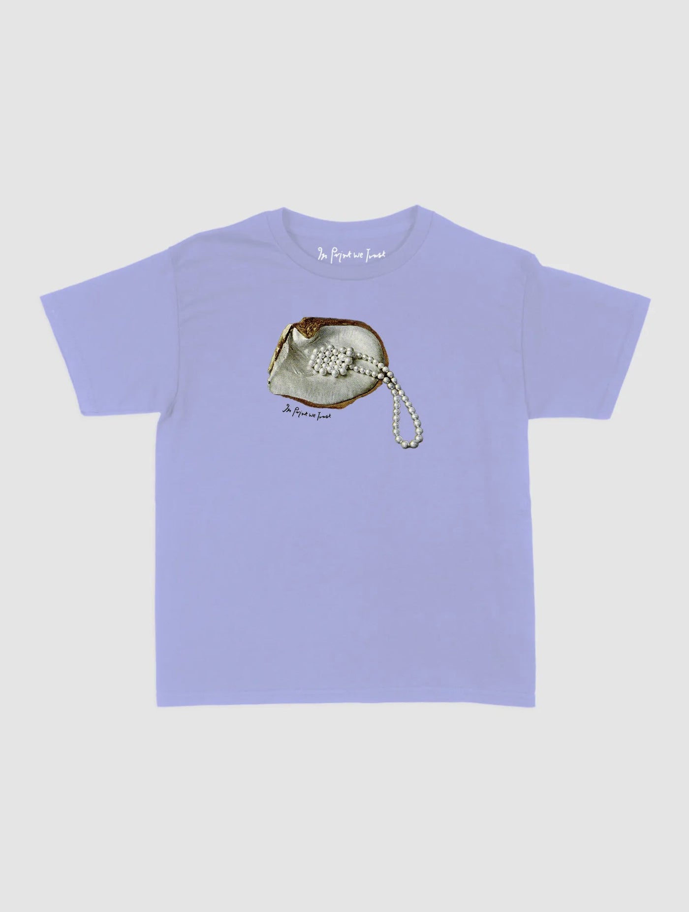 clutching my pearls baby tee - In Print We Trust