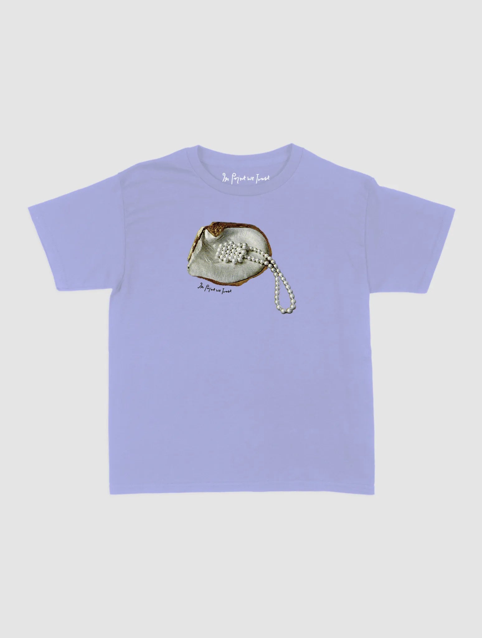 clutching my pearls baby tee - In Print We Trust