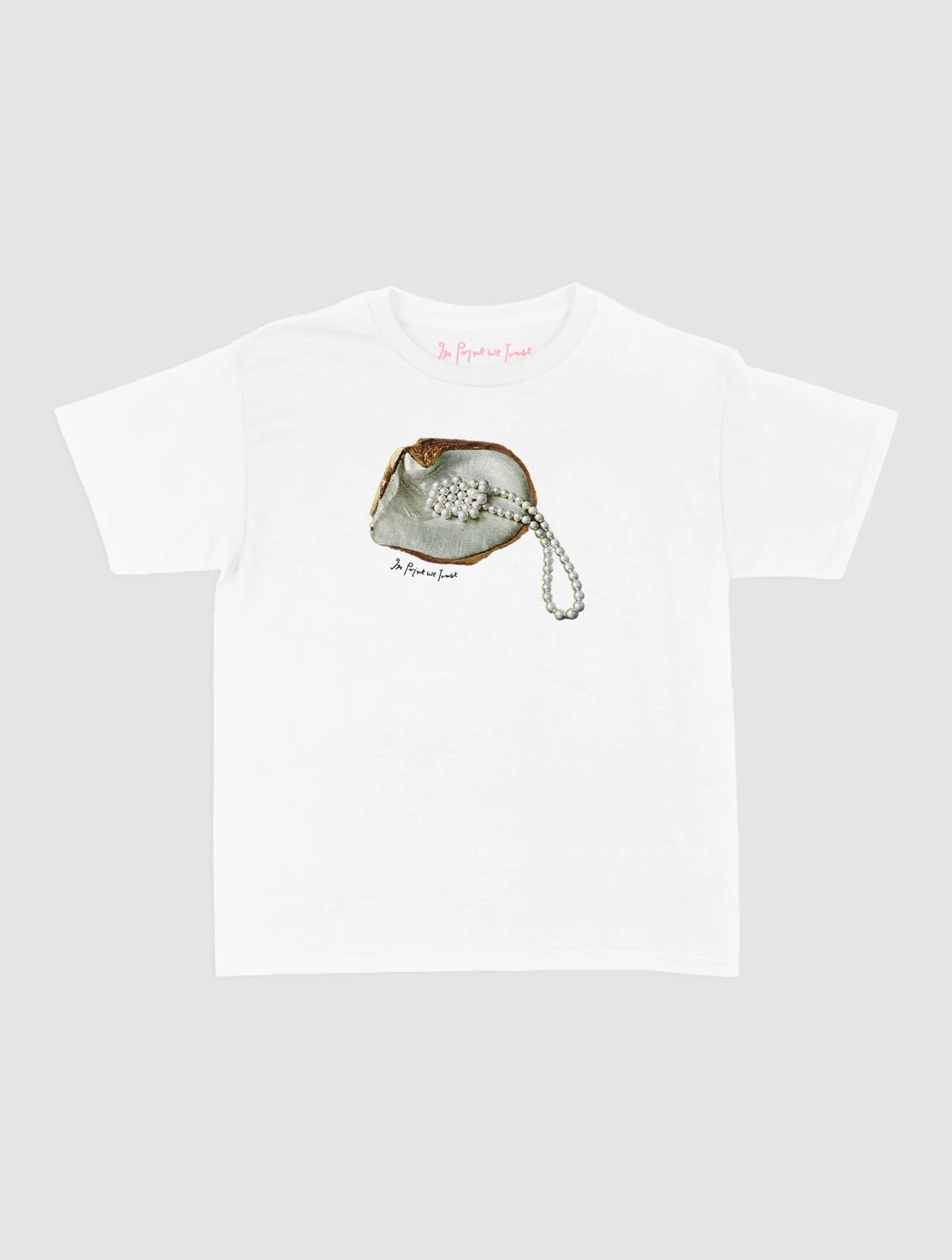 clutching my pearls baby tee - In Print We Trust