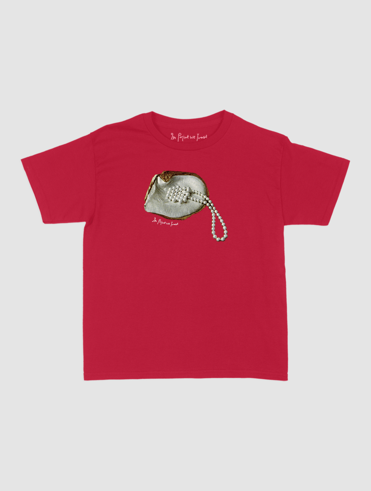 clutching my pearls baby tee - In Print We Trust
