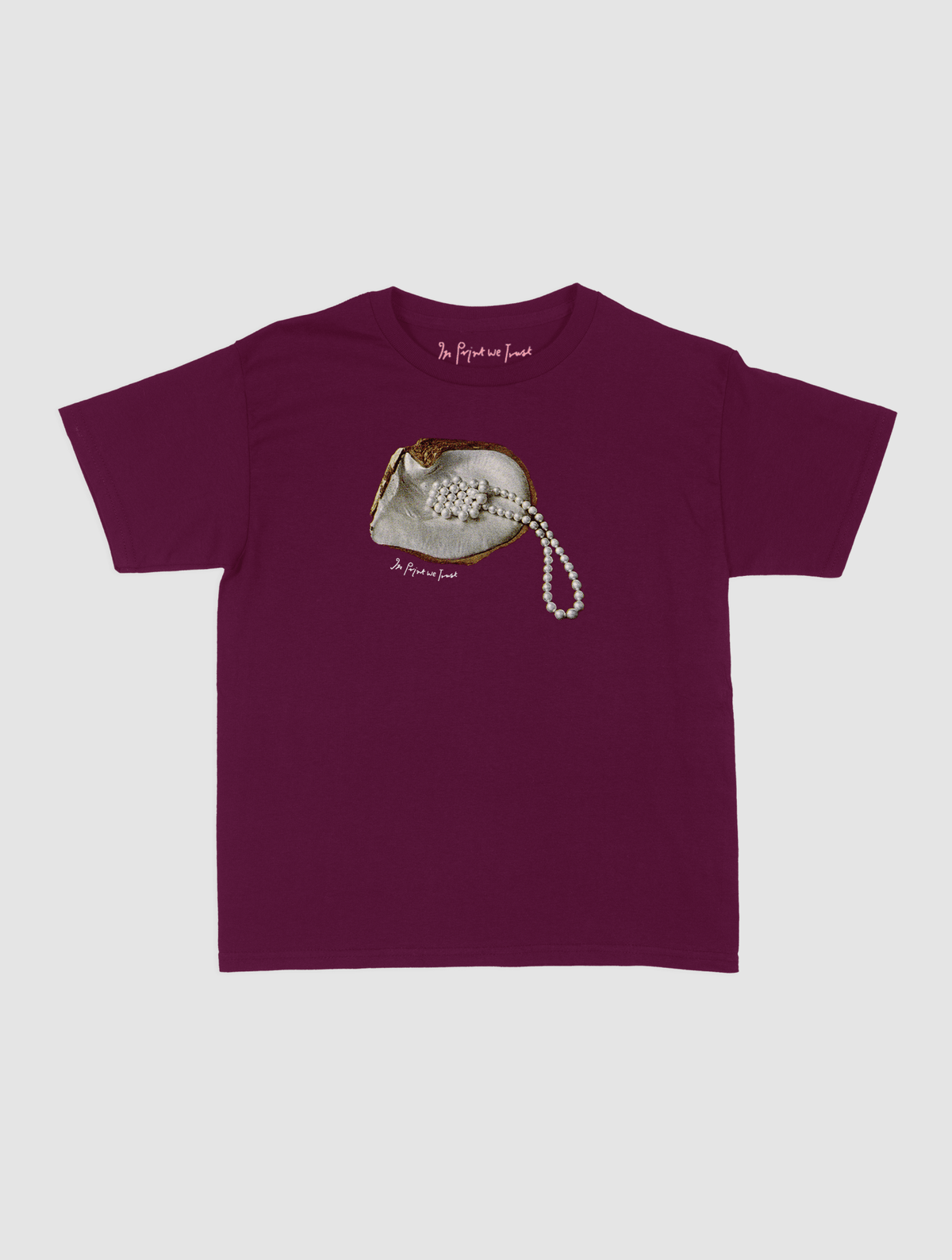 clutching my pearls baby tee - In Print We Trust