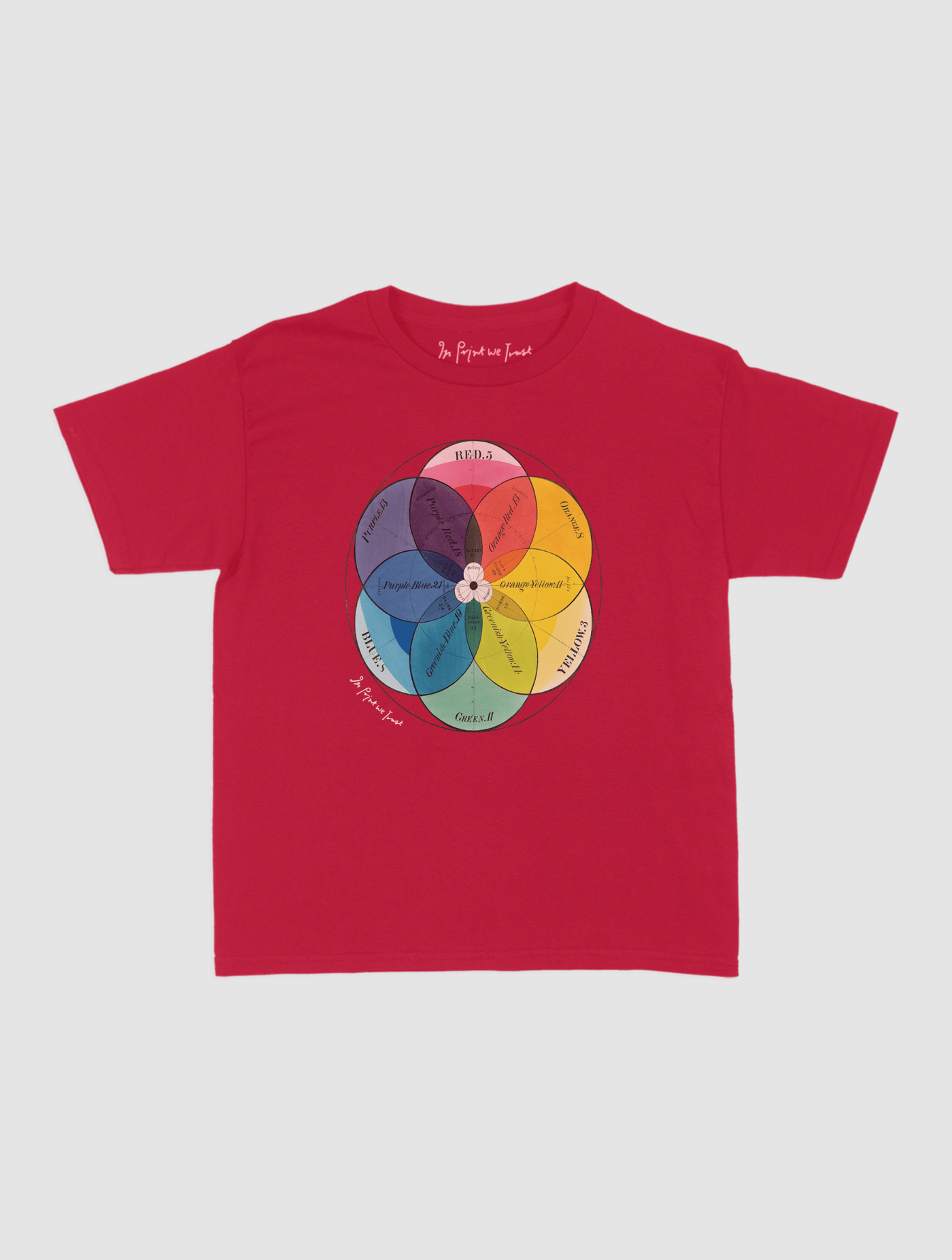 colour wheel baby tee - In Print We Trust