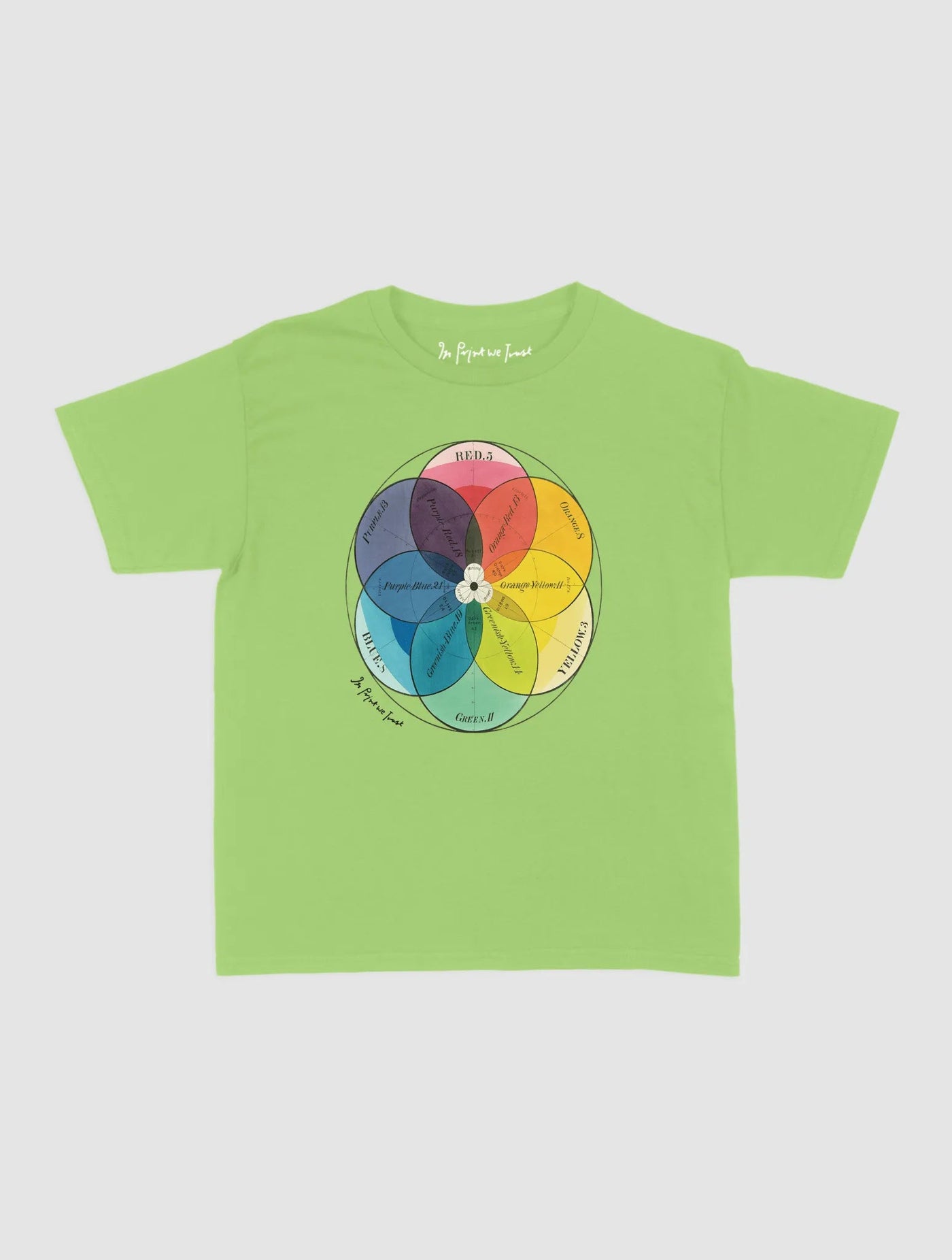 colour wheel baby tee - In Print We Trust