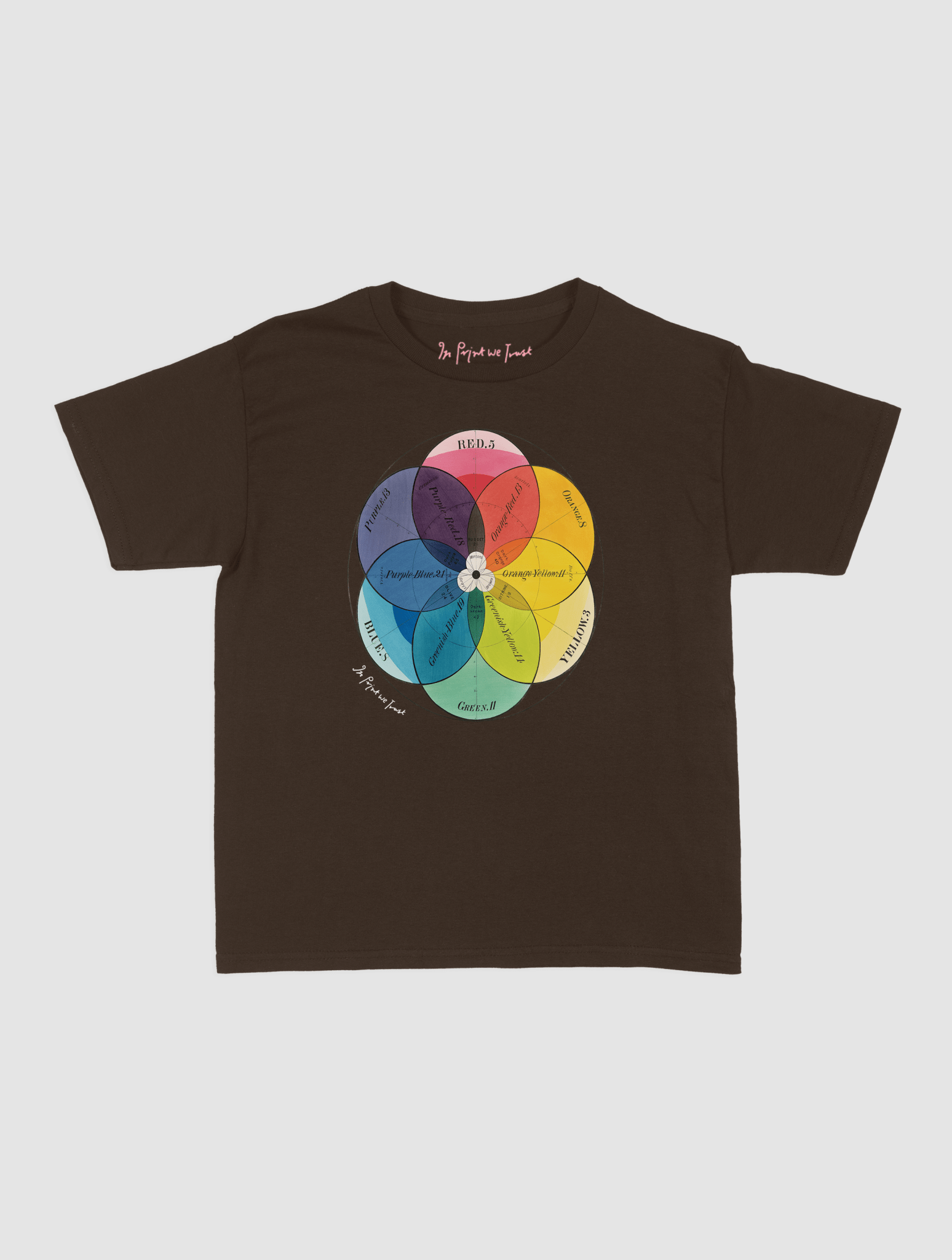 colour wheel baby tee - In Print We Trust