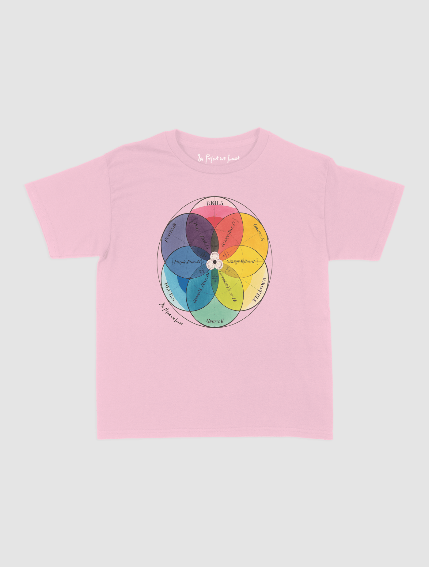 colour wheel baby tee - In Print We Trust