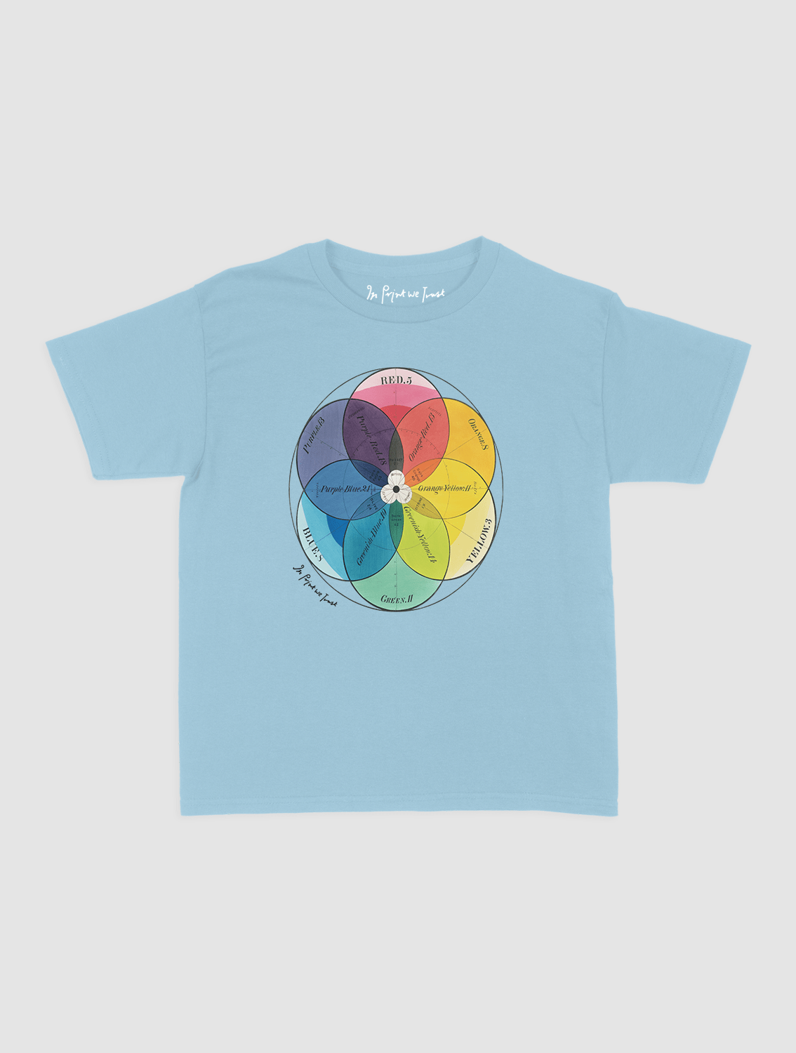 colour wheel baby tee - In Print We Trust
