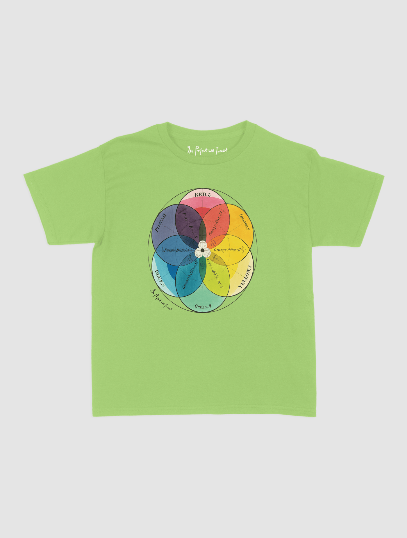 colour wheel baby tee - In Print We Trust