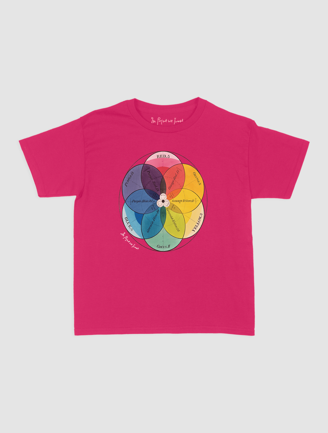 colour wheel baby tee - In Print We Trust
