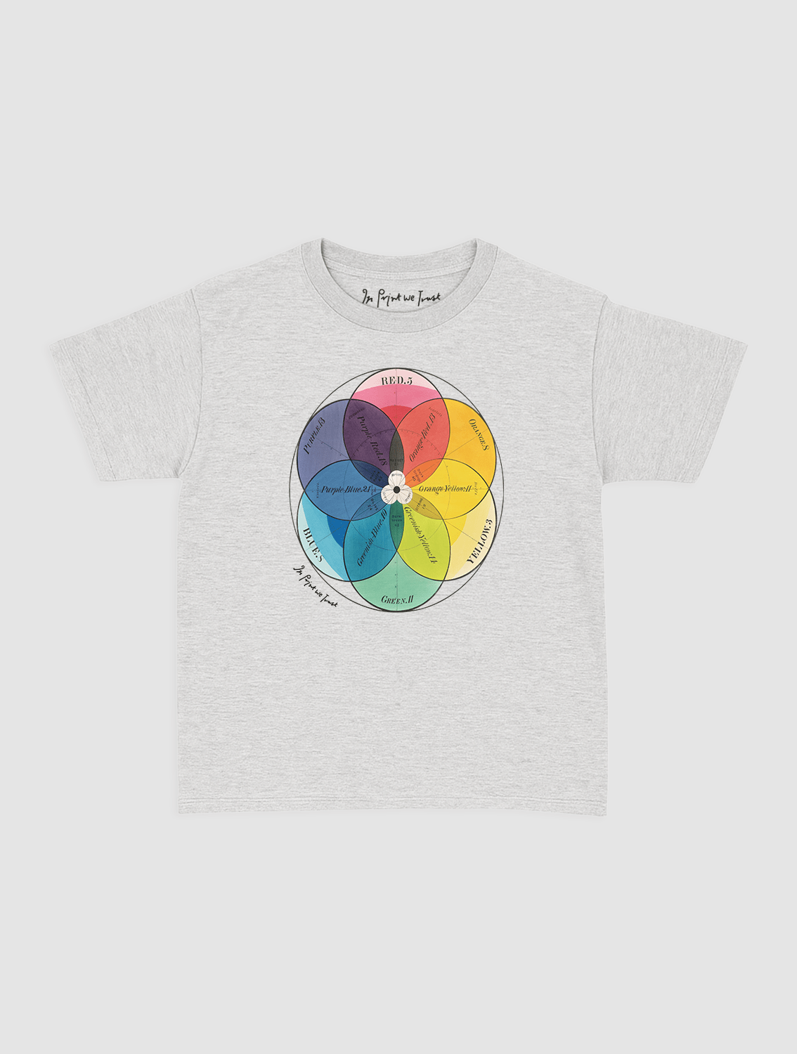 colour wheel baby tee - In Print We Trust