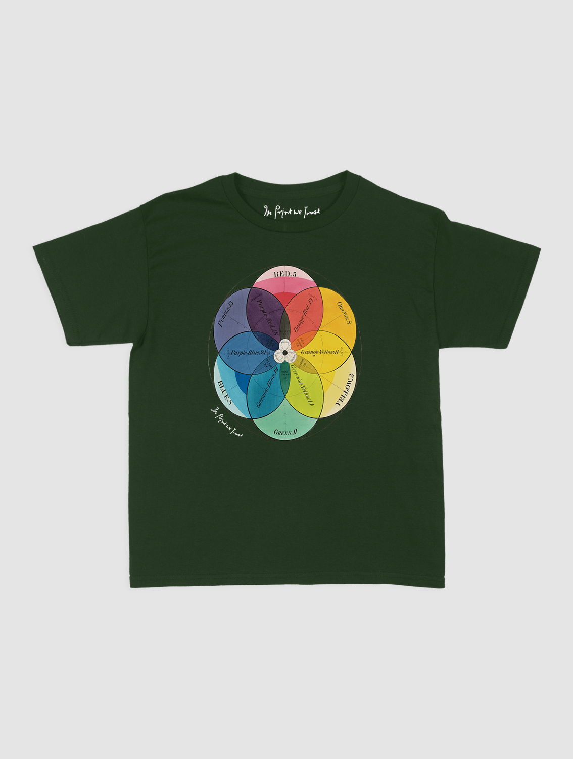 colour wheel baby tee - In Print We Trust