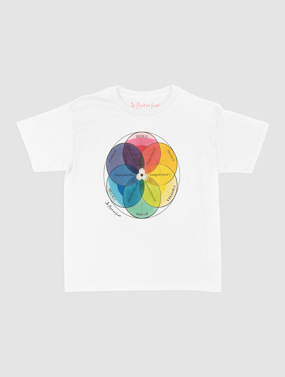 colour wheel baby tee - In Print We Trust