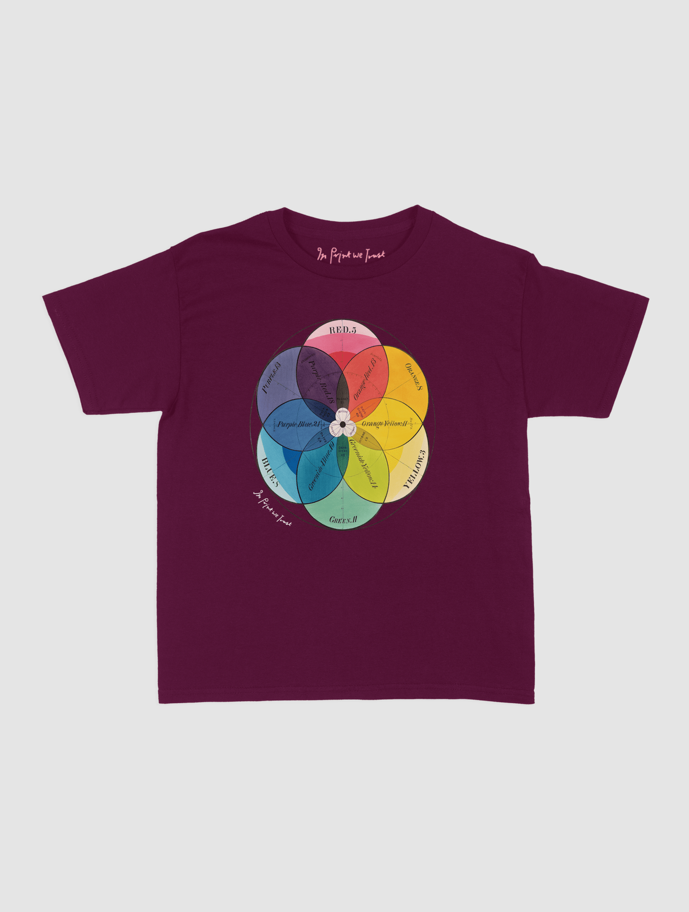 colour wheel baby tee - In Print We Trust