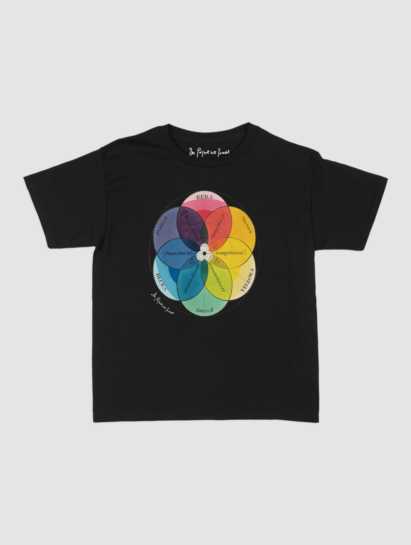colour wheel baby tee - In Print We Trust
