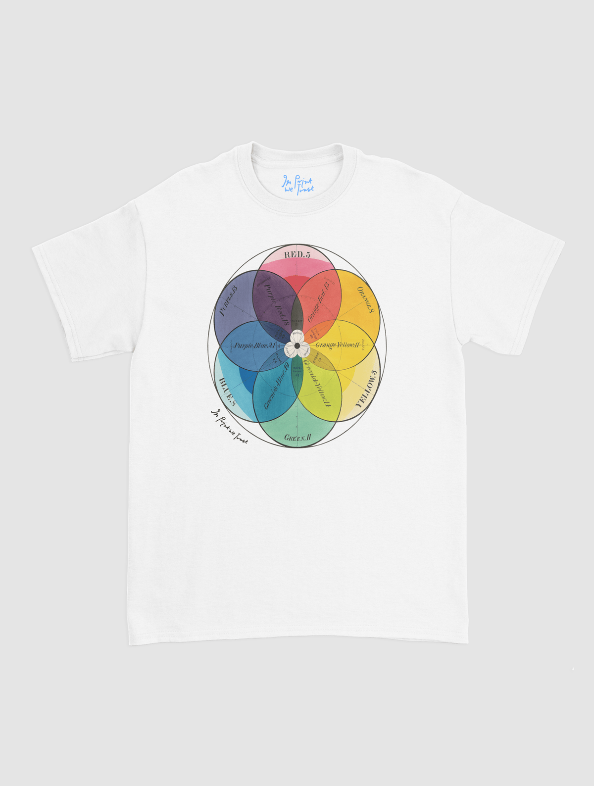 colour wheel classic tee - In Print We Trust