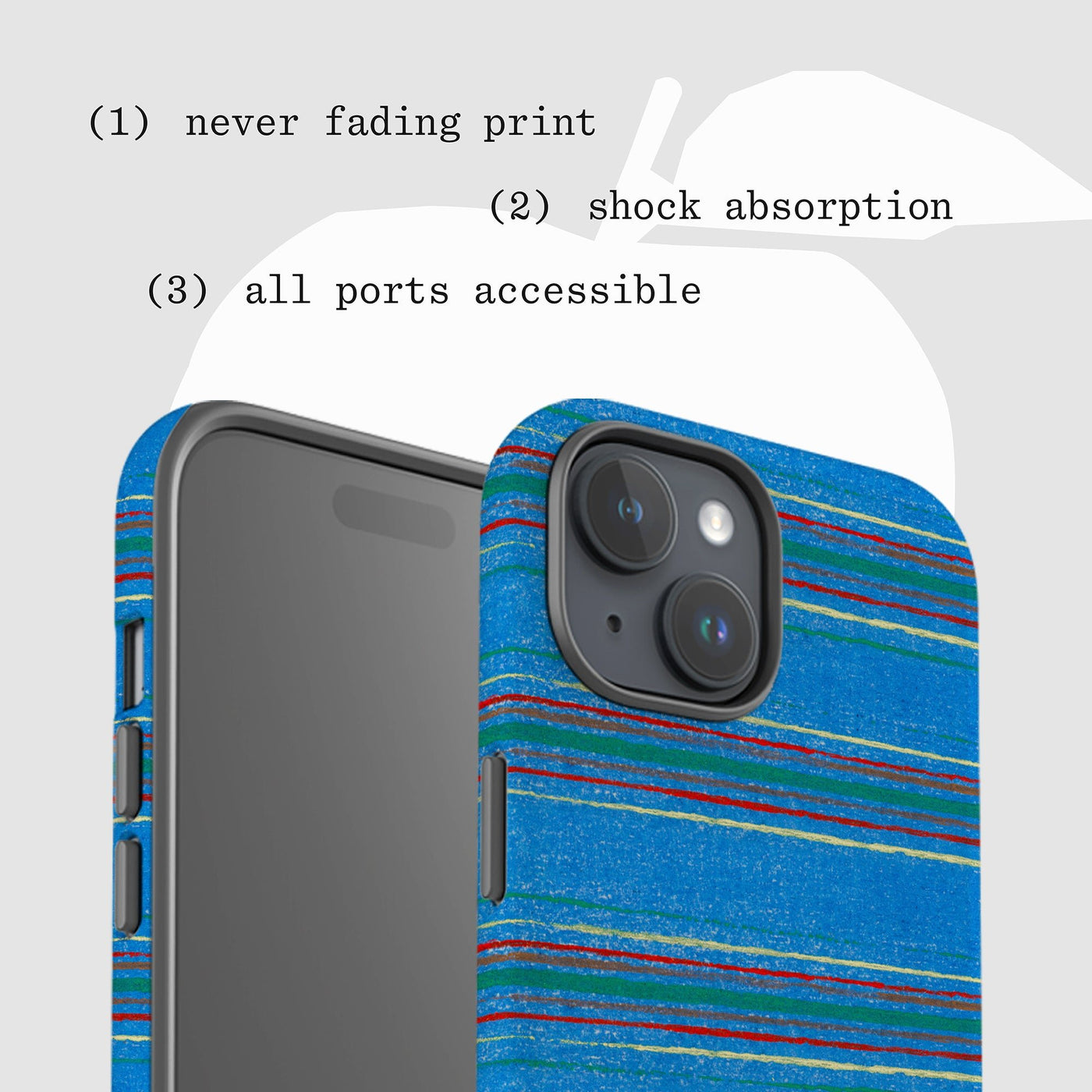 cornflower tough iPhone case - In Print We Trust