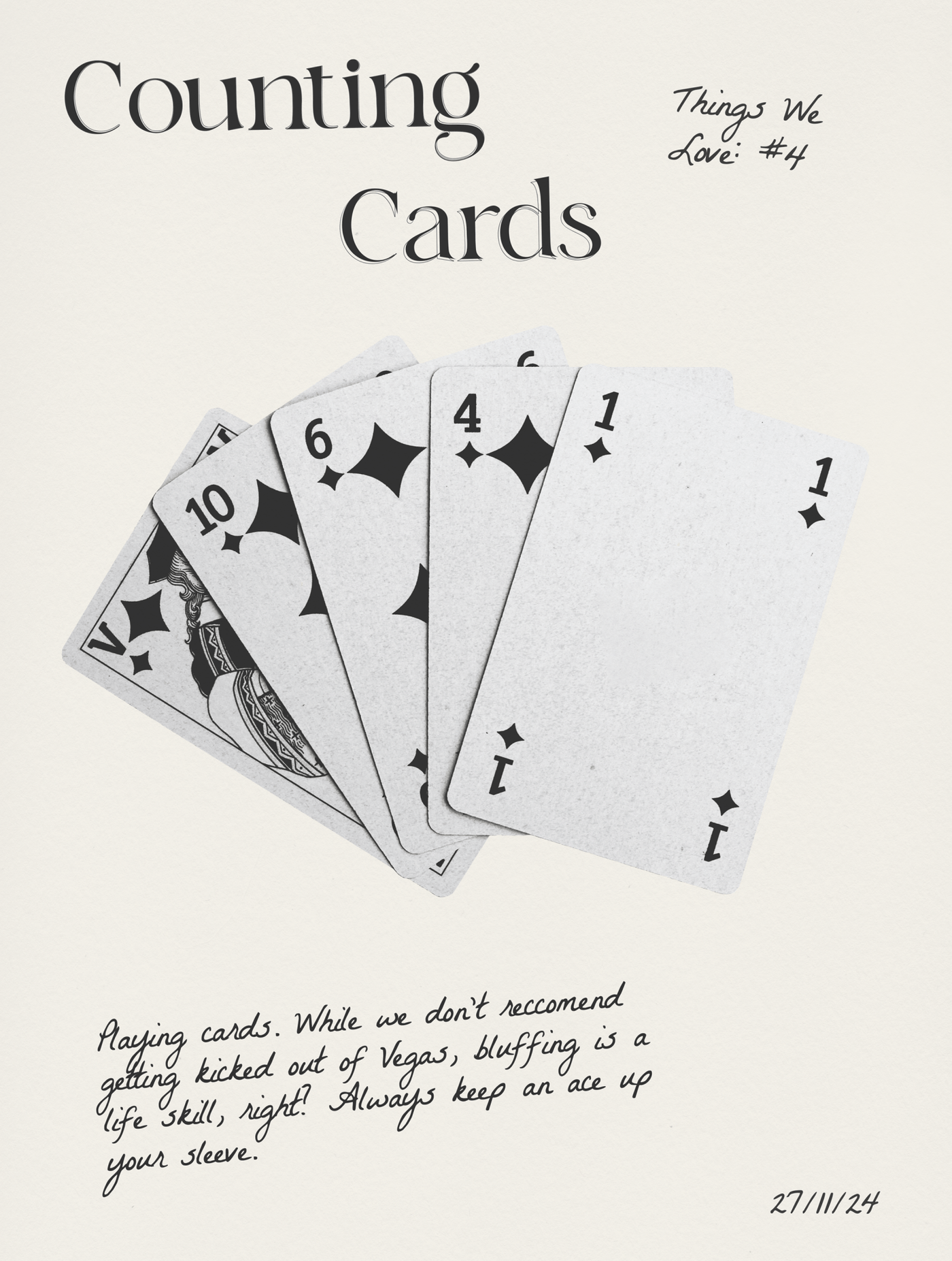 counting cards baby tee - In Print We Trust