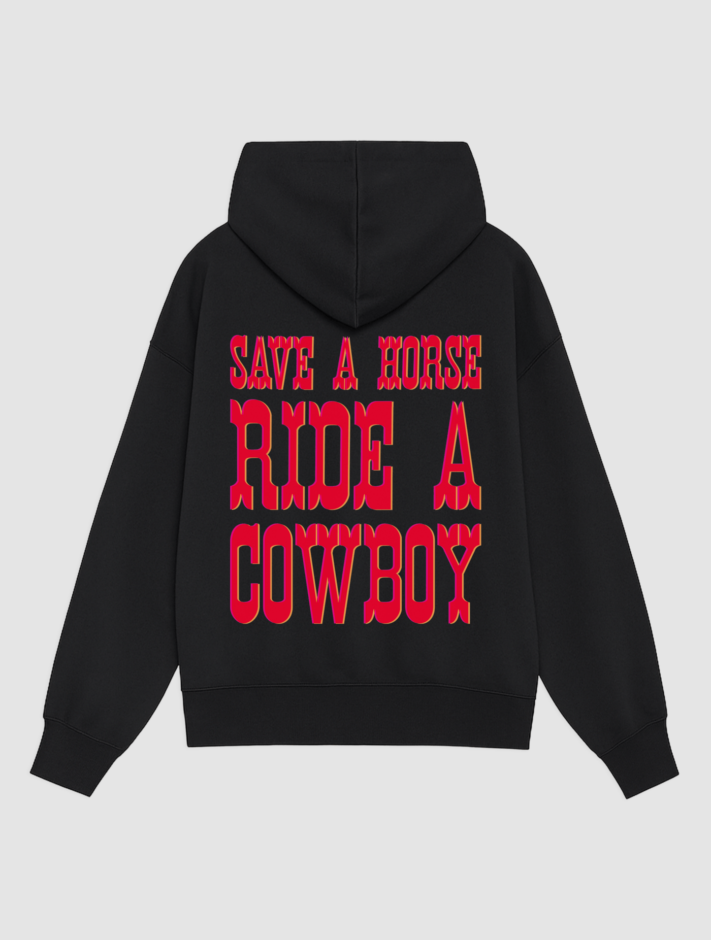 cowboy black hoodie - In Print We Trust