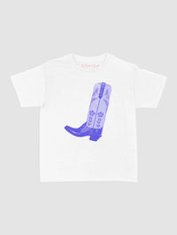 cowboy boot baby tee - In Print We Trust