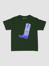 cowboy boot baby tee - In Print We Trust