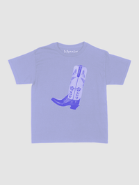 cowboy boot baby tee - In Print We Trust