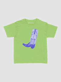 cowboy boot baby tee - In Print We Trust