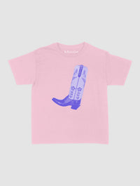 cowboy boot baby tee - In Print We Trust