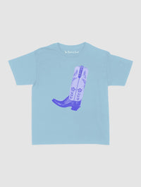 cowboy boot baby tee - In Print We Trust