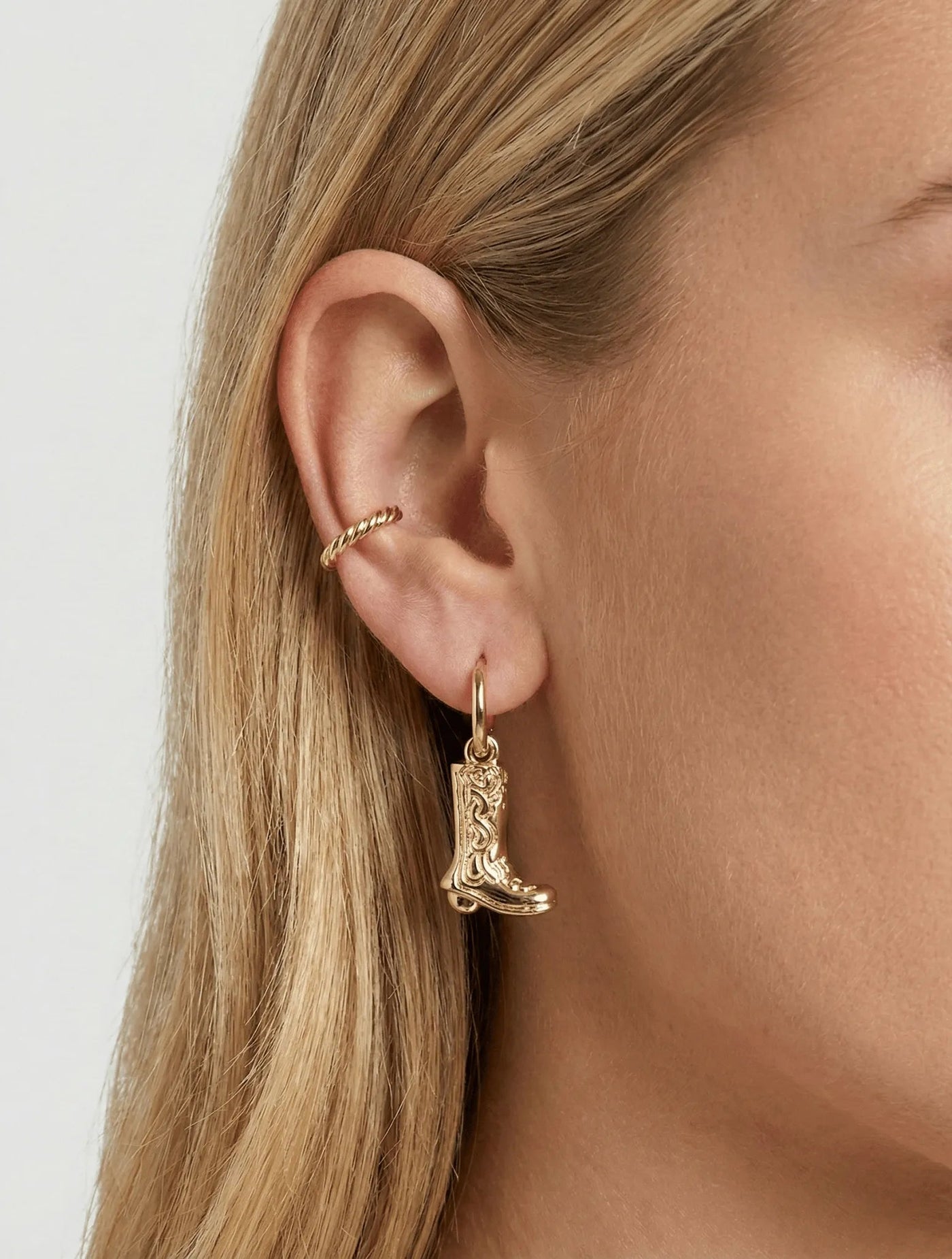 cowboy boot charm earrings - In Print We Trust