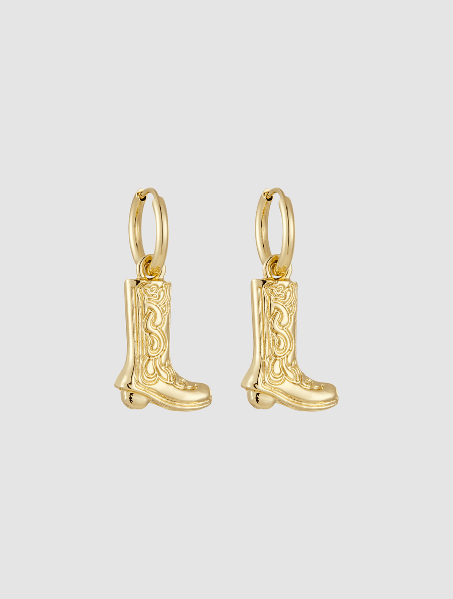 cowboy boot charm earrings - In Print We Trust