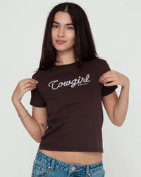 cowgirl baby tee - In Print We Trust