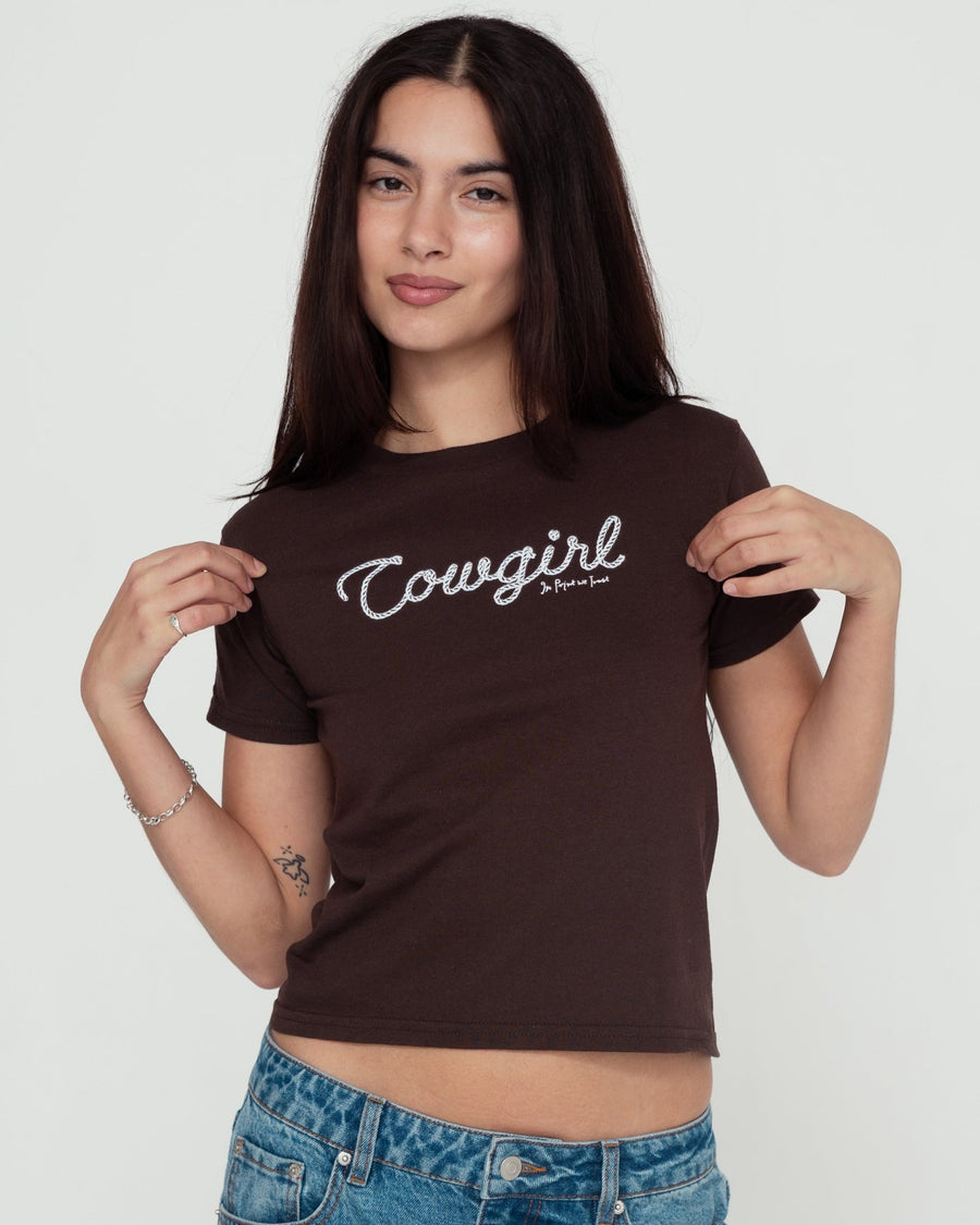 cowgirl baby tee - In Print We Trust