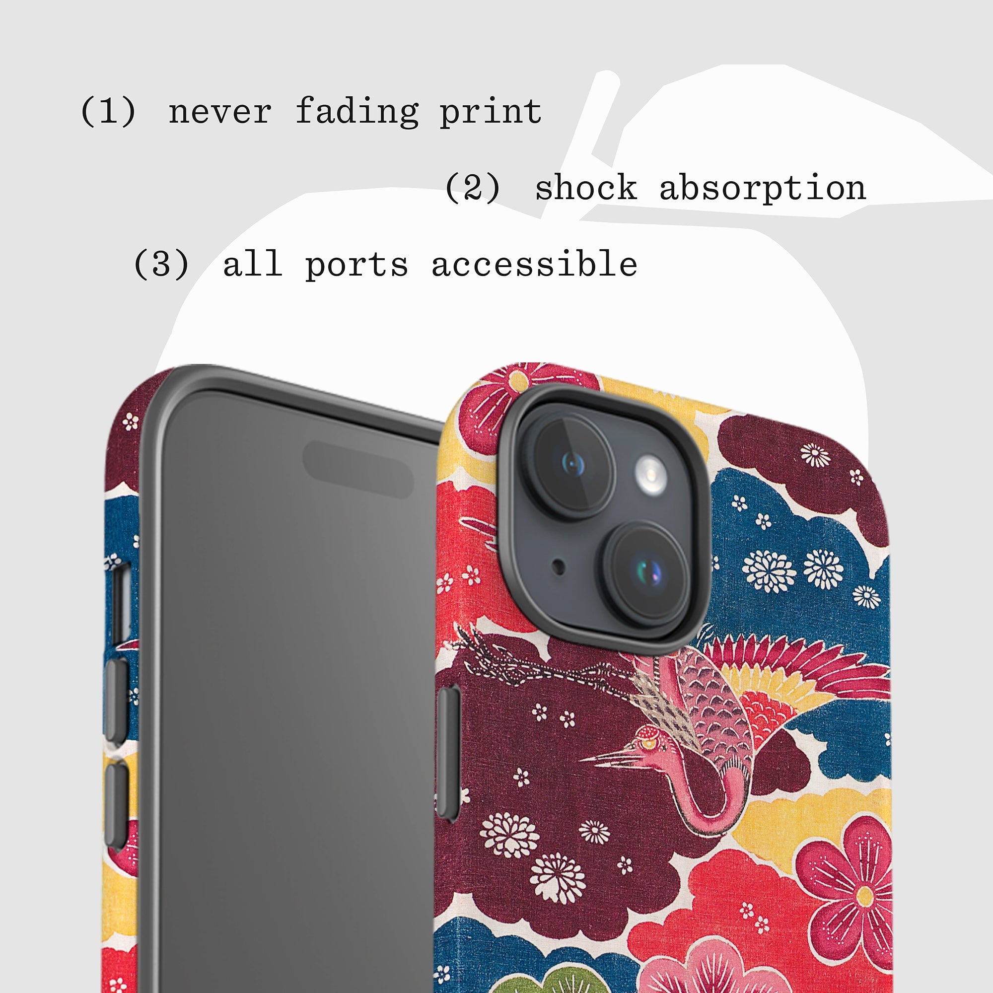 crane tough iPhone case - In Print We Trust