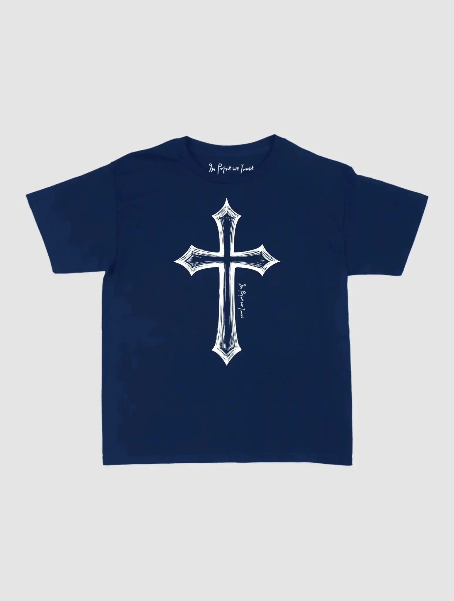 cross baby tee - In Print We Trust