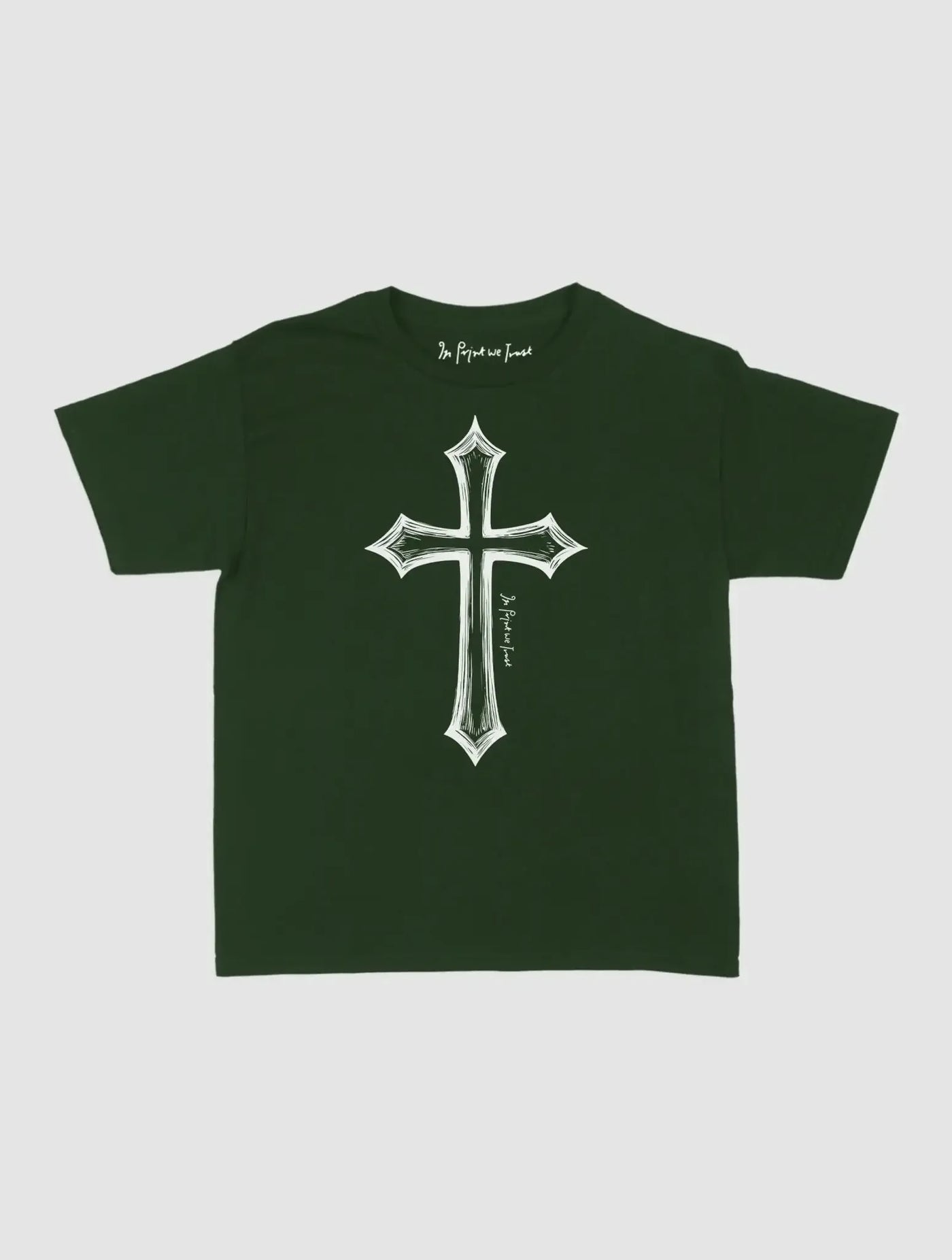 cross baby tee - In Print We Trust