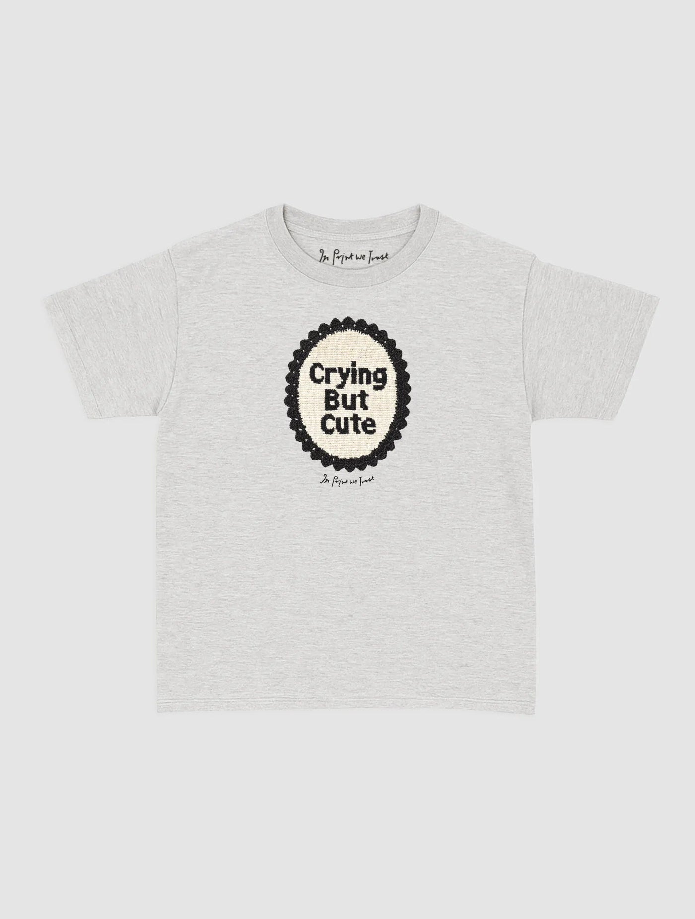 crying but cute crochet baby tee - In Print We Trust