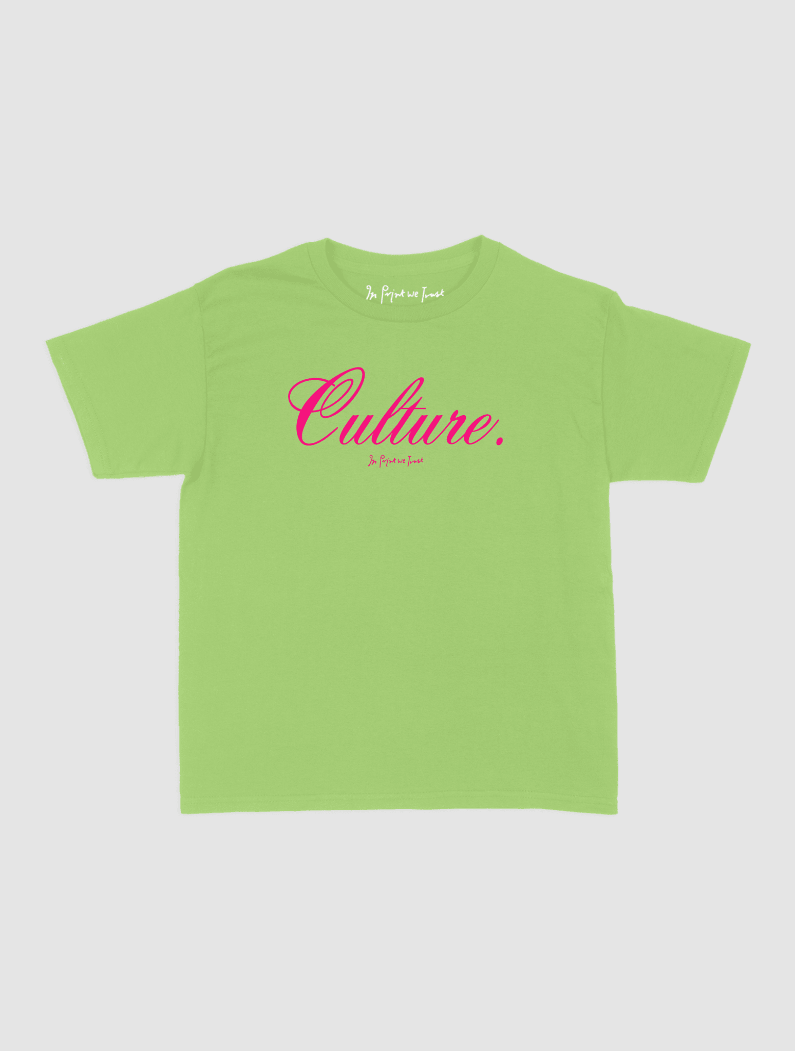 culture baby tee - In Print We Trust