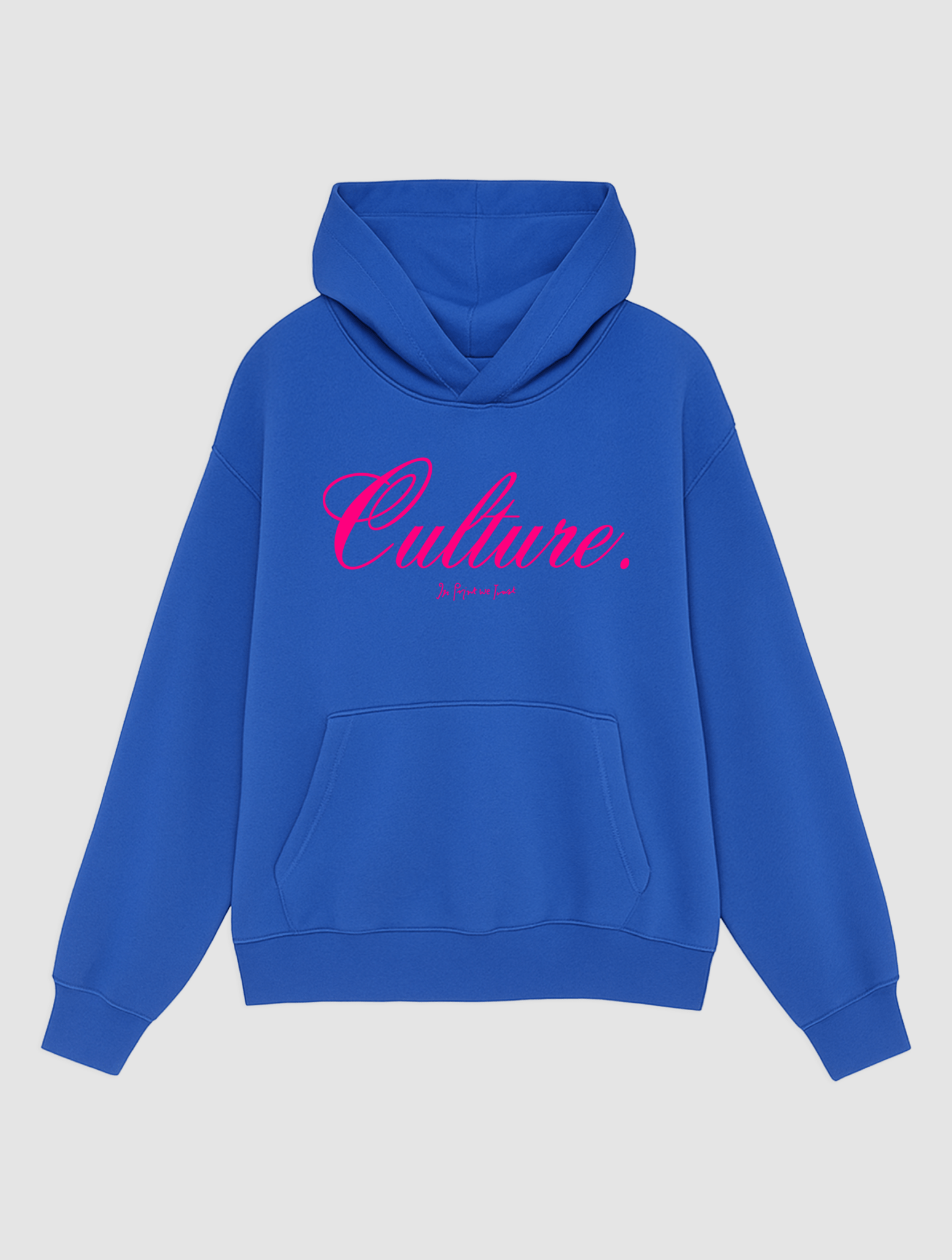 culture blue hoodie - In Print We Trust