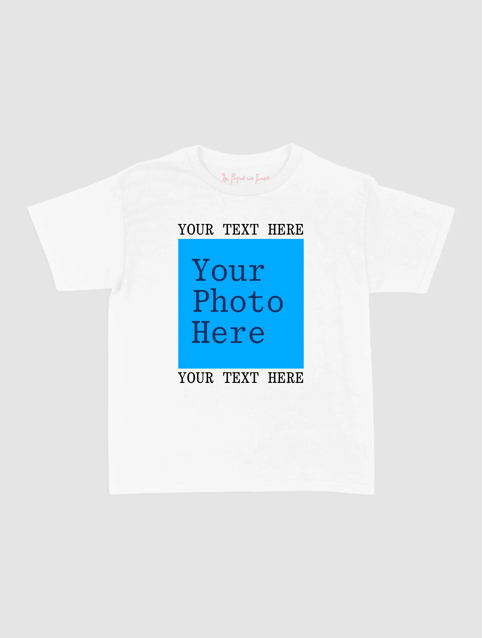custom text & photo baby tee - In Print We Trust