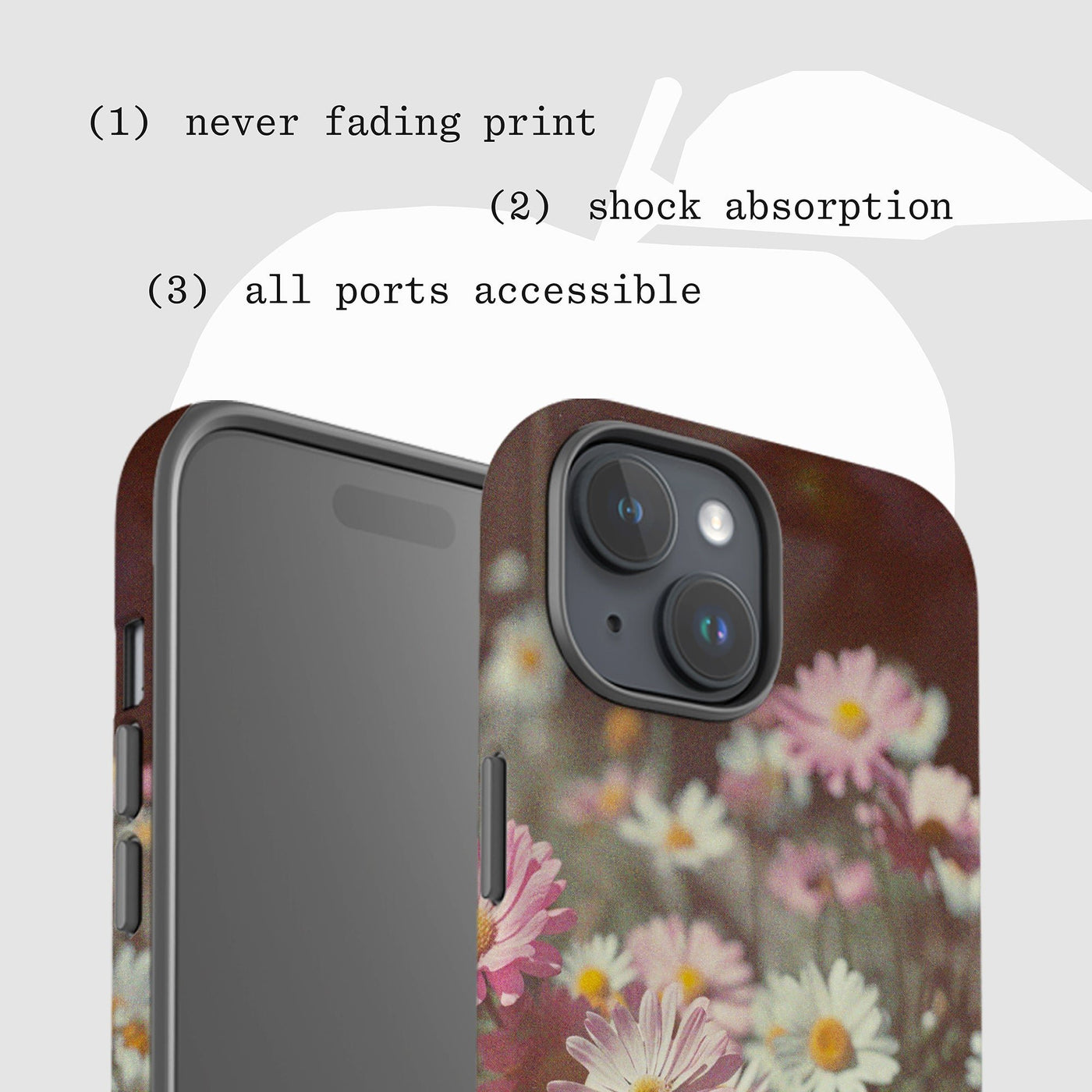 daisy tough iPhone case - In Print We Trust