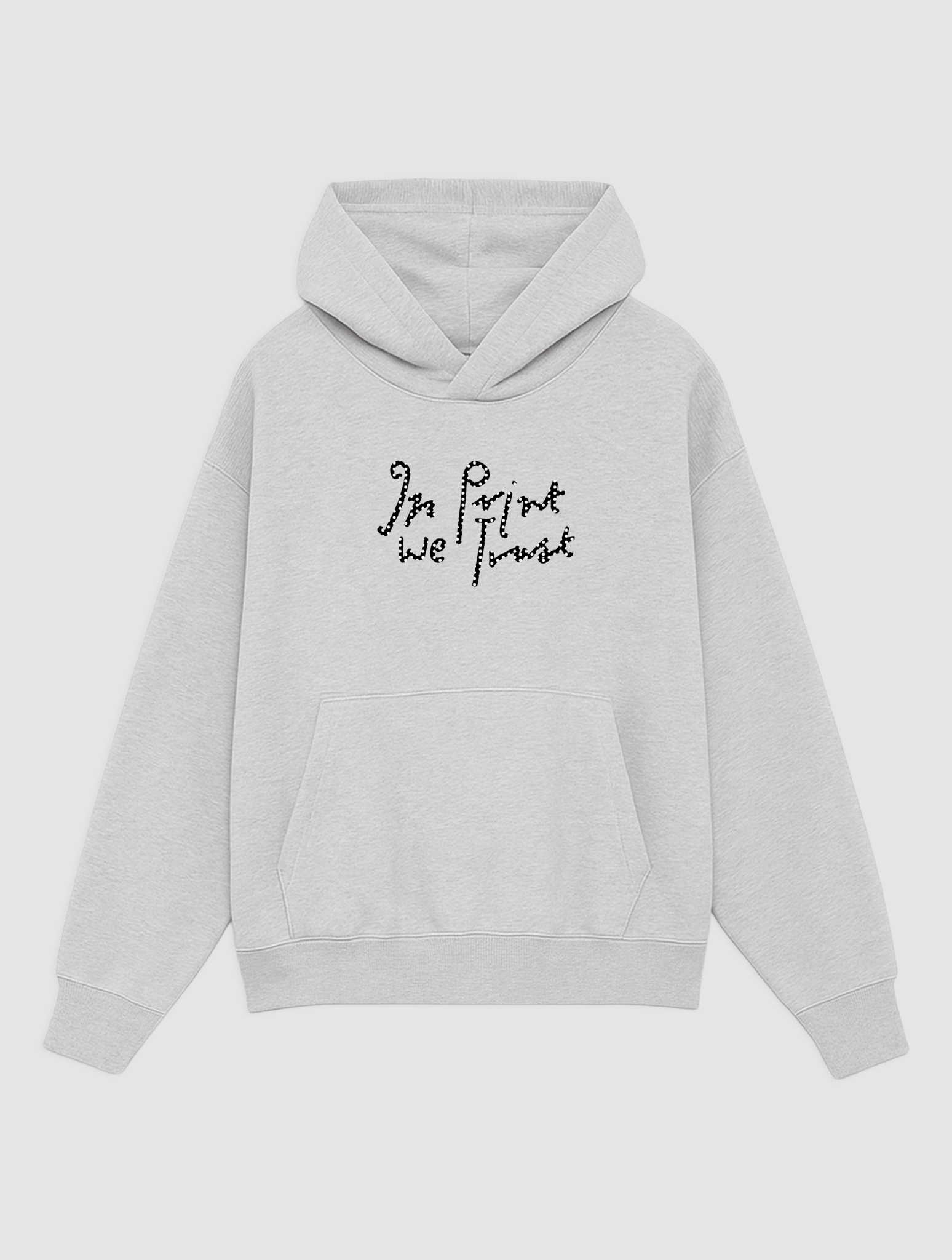 designed in london grey hoodie - In Print We Trust