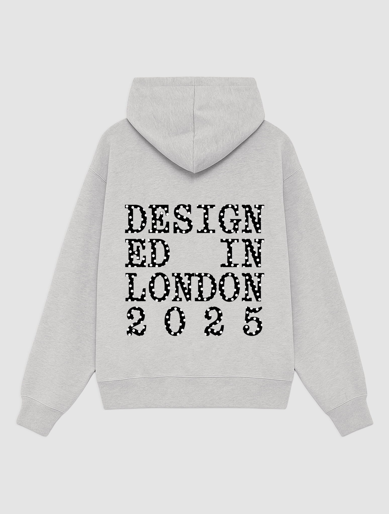 designed in london grey hoodie - In Print We Trust