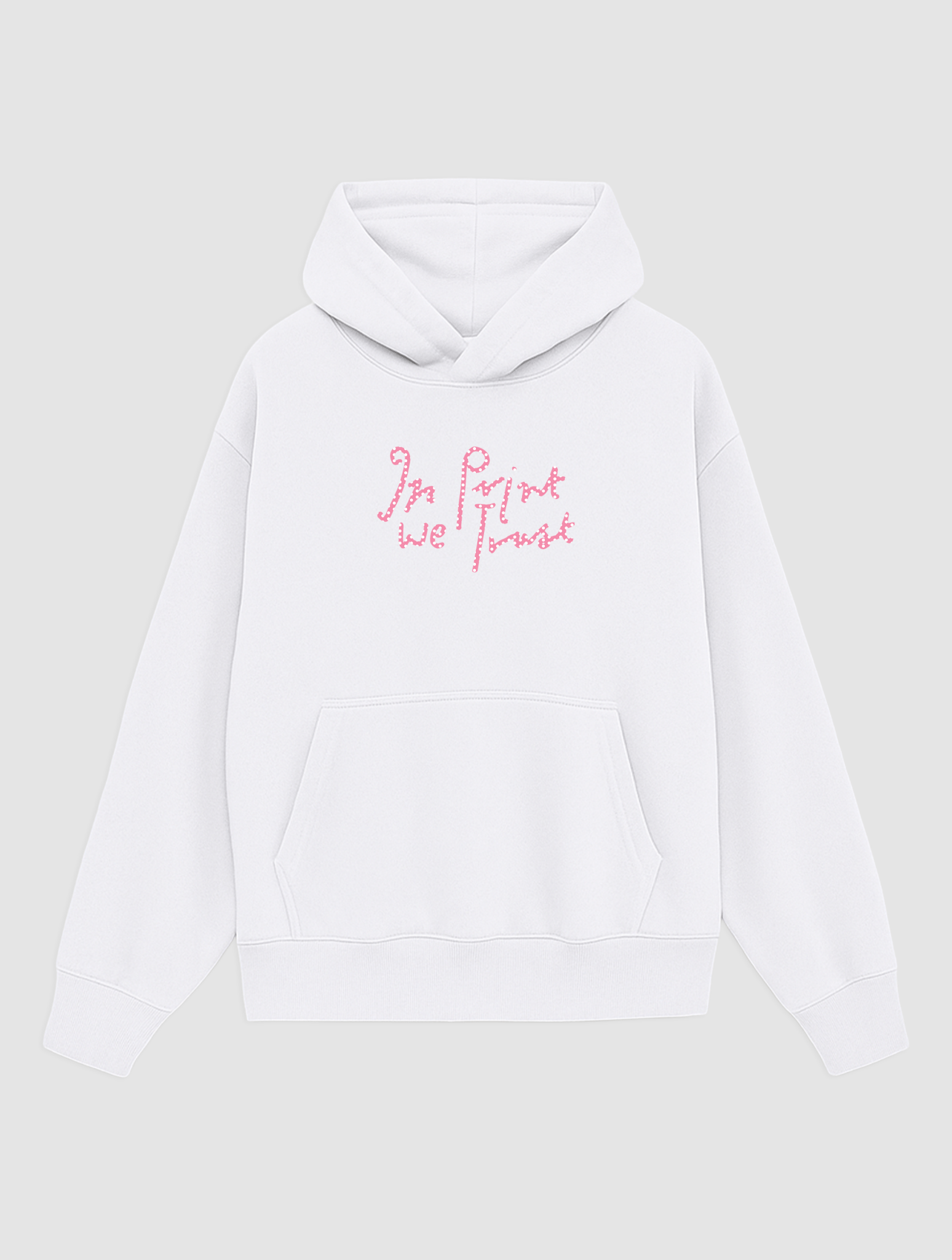 designed in london white hoodie - In Print We Trust