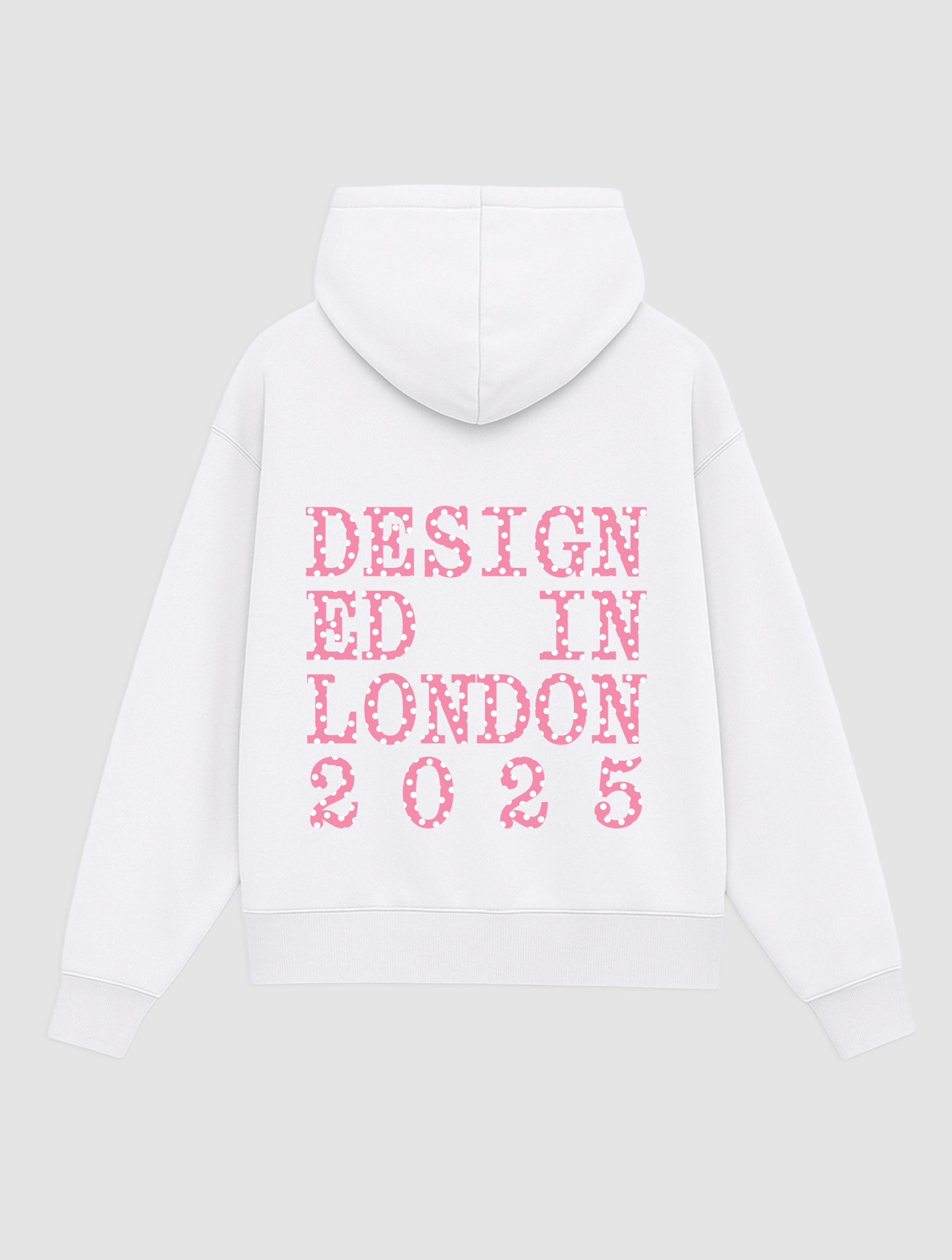 designed in london white hoodie - In Print We Trust