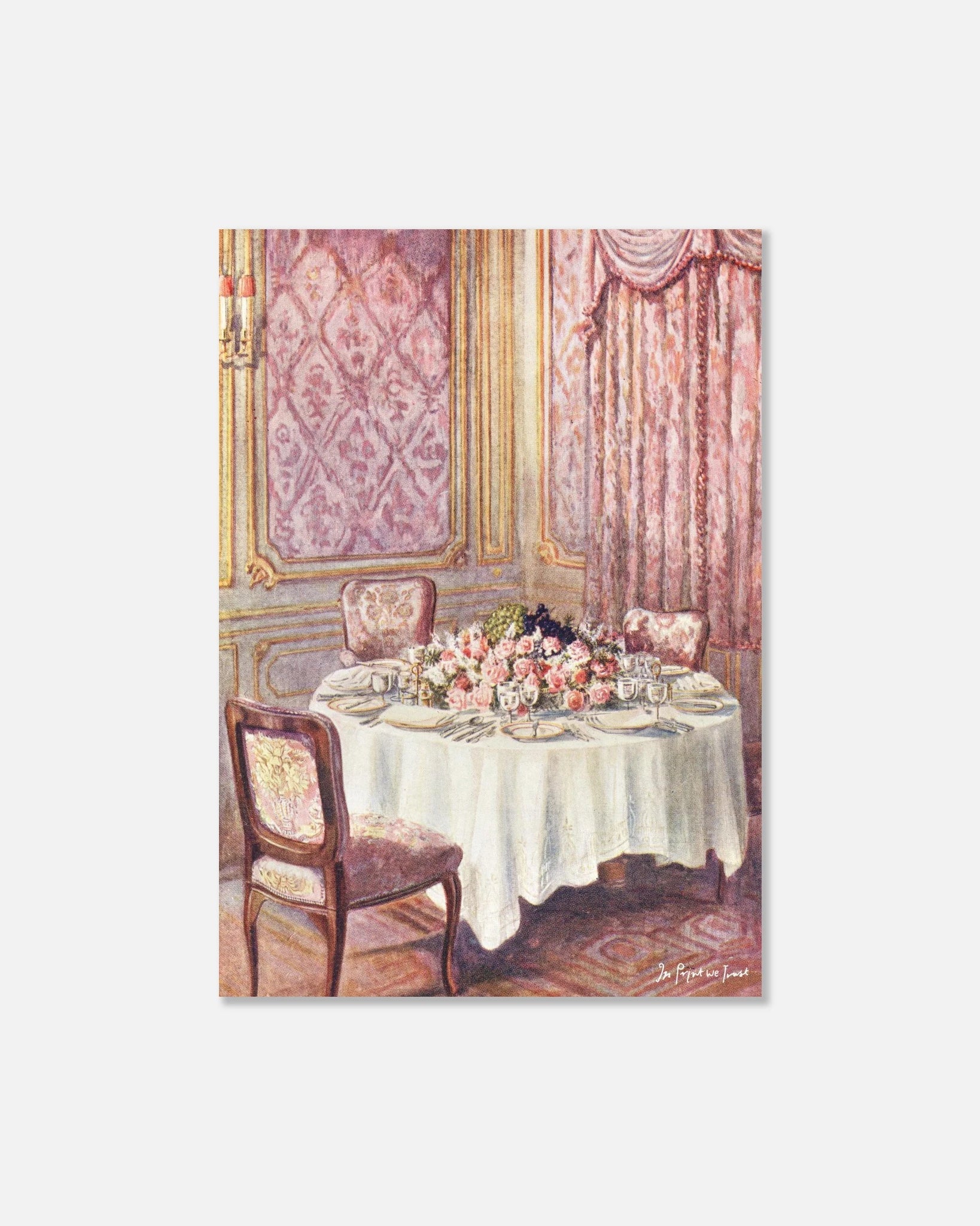 dinner print - In Print We Trust