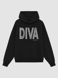 diva black hoodie - In Print We Trust