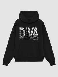 diva black hoodie - In Print We Trust