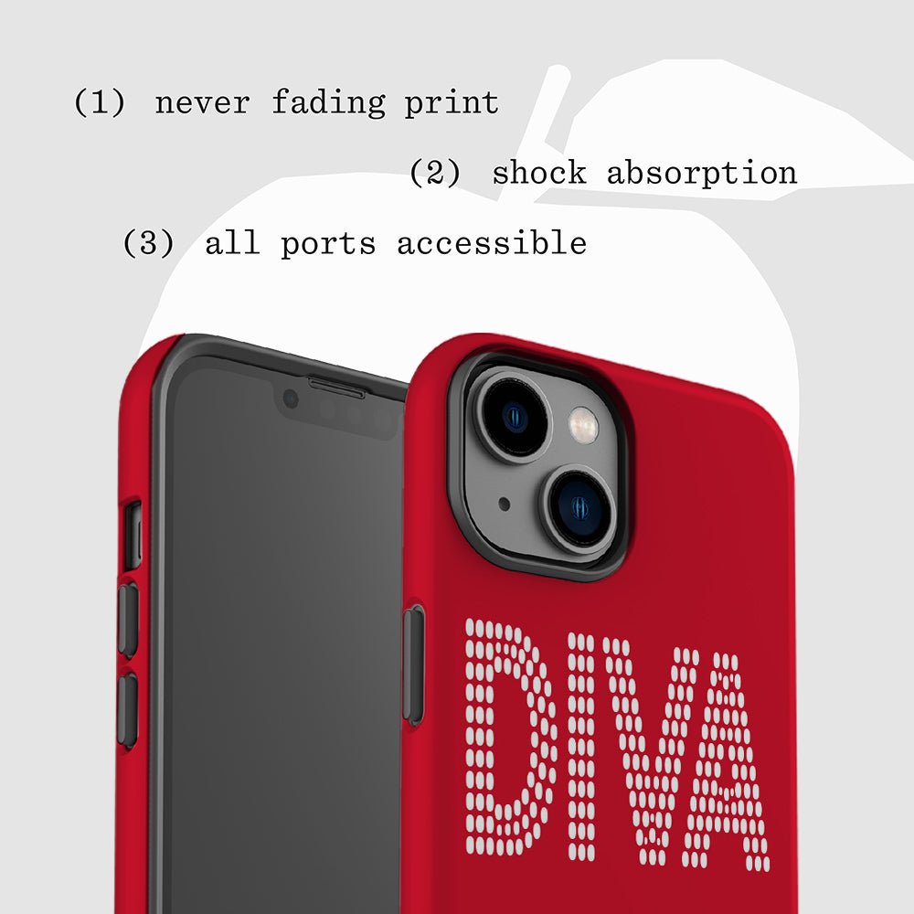 diva tough iPhone case - In Print We Trust